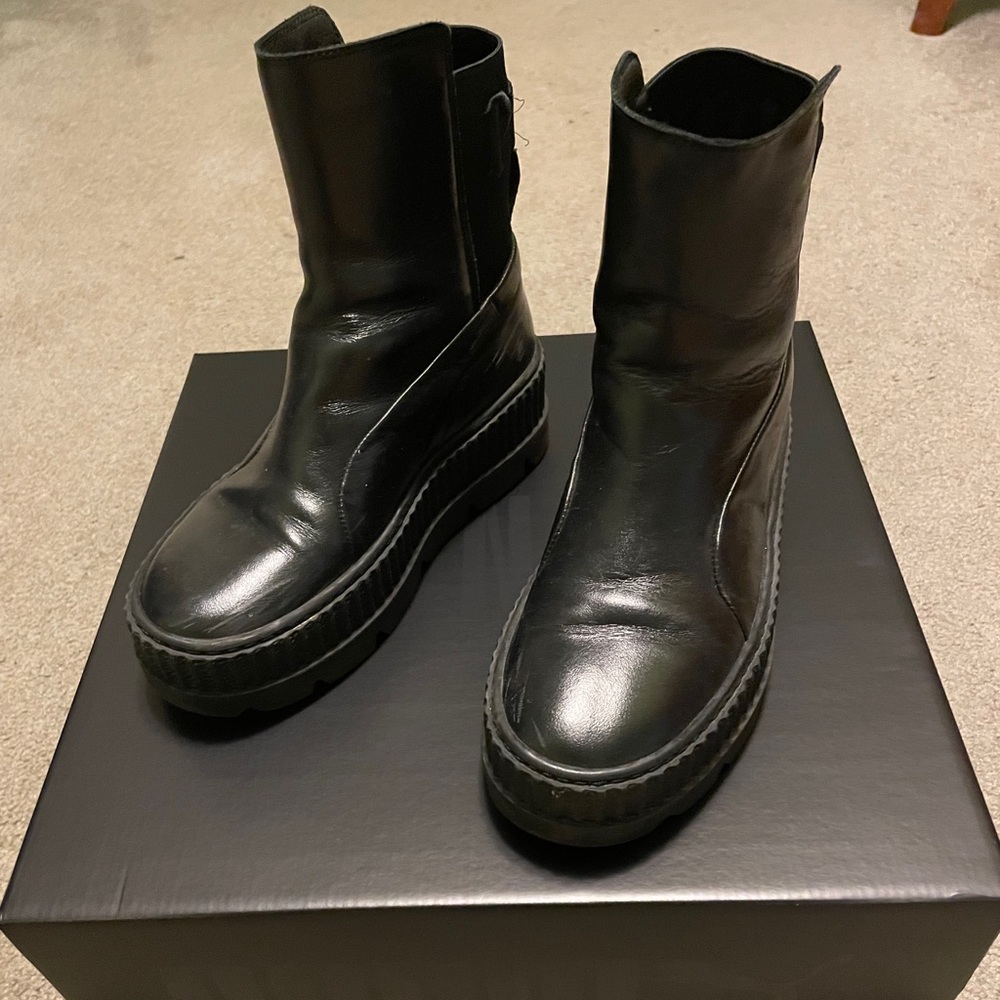 Fenty by Rihanna Chelsea Combat Boots  in Black Like New